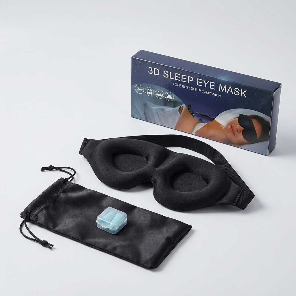 3D Sleep Mask, Zero Pressure Blackout.